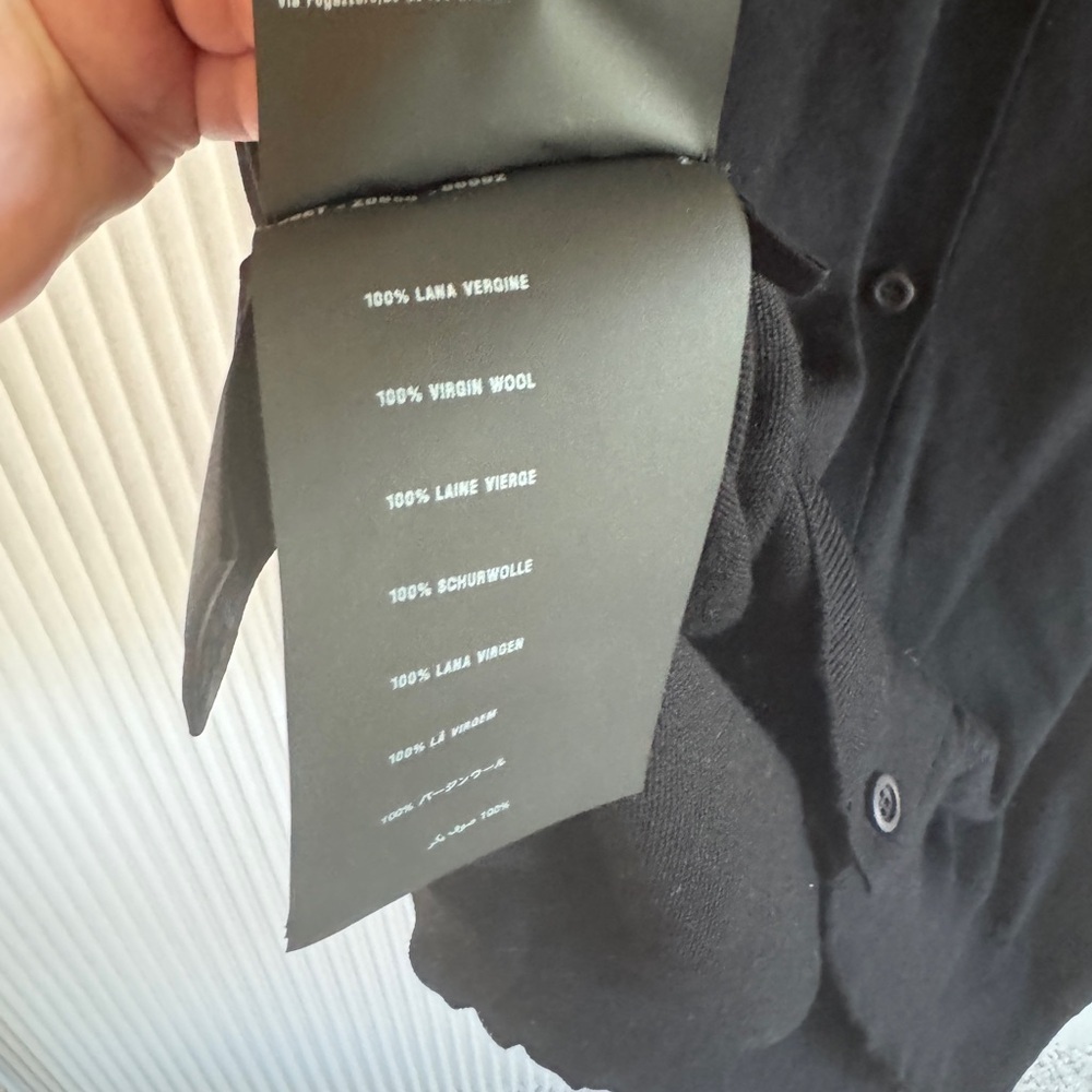 Prada Milano V-Neck Black Cardigan Size 48 EUC 100% Wool Designer - Picture 9 of 12